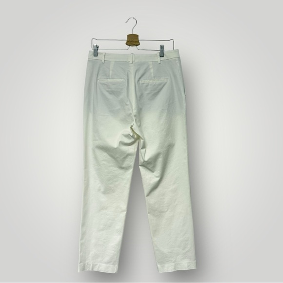 VINCE Mid-Rise Italian Stretch-Cotton Chino Pant Sz 4 White - Picture 6 of 15